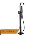 DecorBites™ Freestanding Tub Faucet with Handshower: Brushed Nickel Floor Mounted Mixer Tap