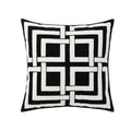 DecorBites™ Geometric Embroidery Cushion Cover 45x45cm Black Grey Soft Cozy for Home Decor