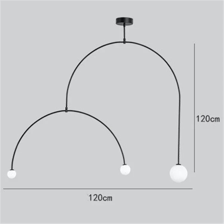DecorBites™ Iron Balance Chandelier: Scandinavian Post-Modern Living Room Pendant Lamp