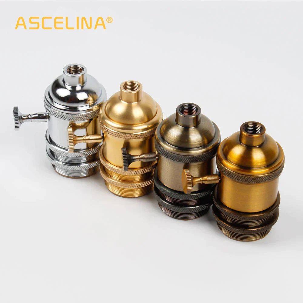 DecorBites™ E27 Industrial Lamp Base Holder Aluminum Retro Pendant Fixture