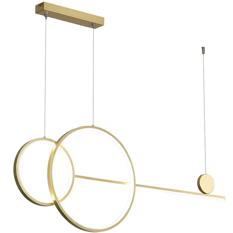 DecorBites™ Linear Ring Chandelier | LED Kitchen Island Dining Room Lighting Fixtures