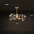 DecorBites™ Crystal Copper Round Chandelier: Elegant LED Suspension Lamp for Dinning Room