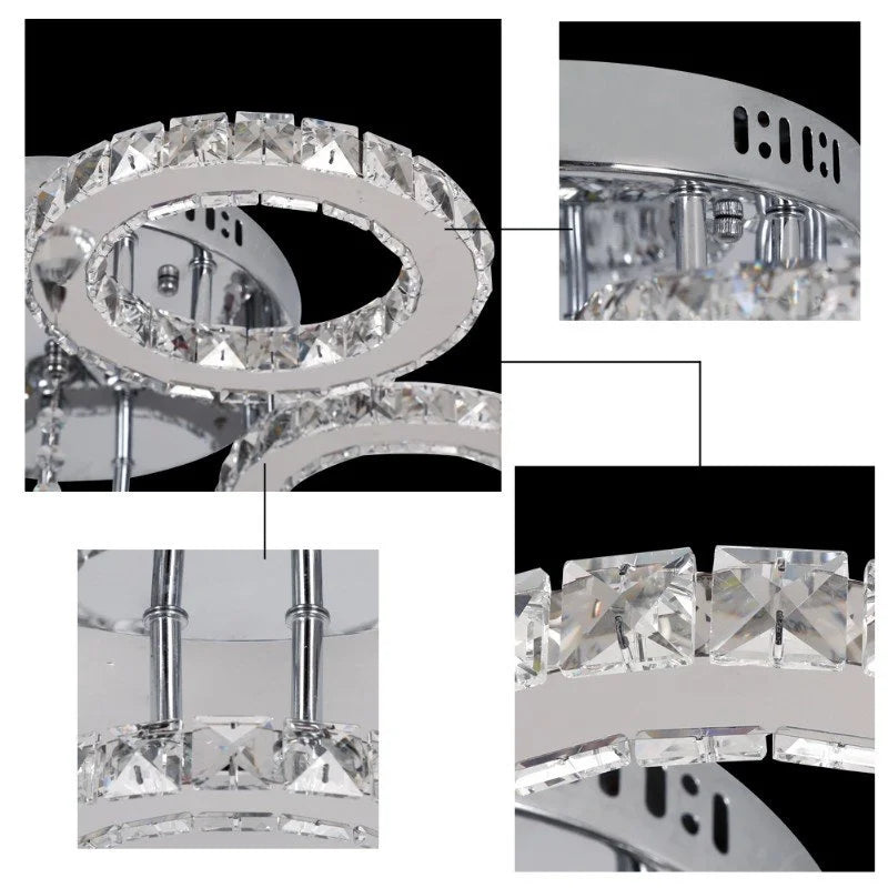DecorBites™ Crystal Nordic LED Ceiling Chandelier for Modern Indoor Lighting