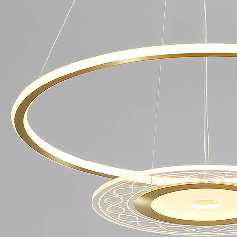 DecorBites™ Acrylic Remote Control Chandelier: Modern Nordic Lighting for Home Decor