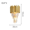 DecorBites™ Crystal Clear LED Wall Sconce Chrome Silver Gold Wall Light for Bedroom