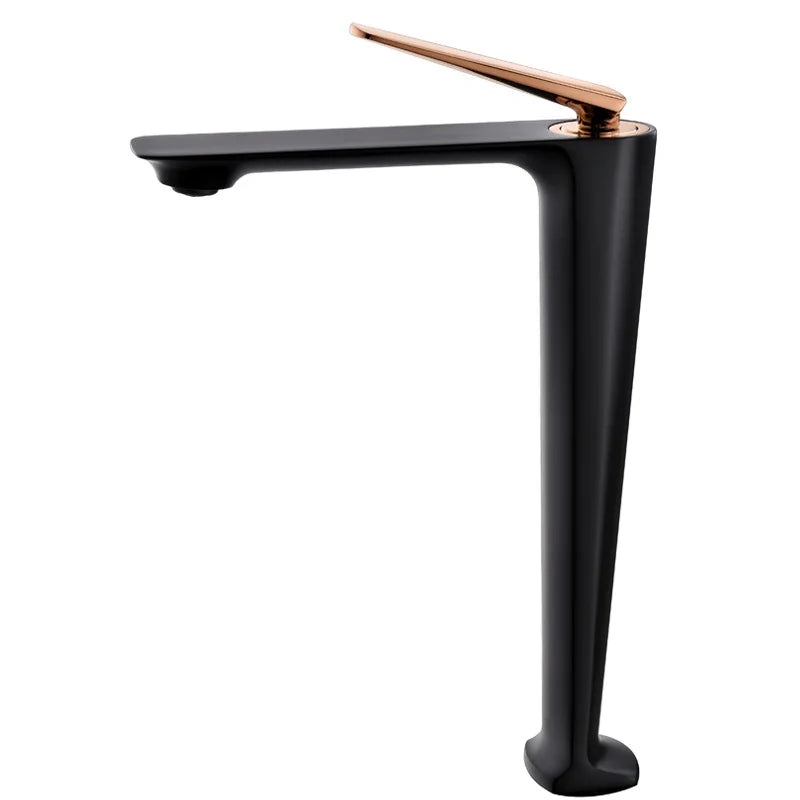 DecorBites™ Brushed Gold Basin Faucet - Hot/Cold Sink Tap - Deck Mount Mixer