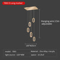 DecorBites™ Duplex Crystal Chandelier: Luxury Cantilevered Pendant Light for Villa Living Room & Staircase