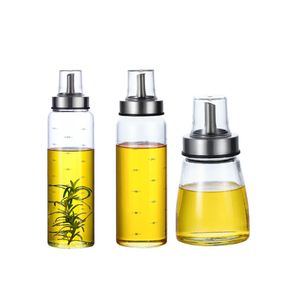 DecorBites™ Glass Seasoning Storage Bottle: Durable Leak-Proof Kitchen Jar for Oil, Soy Sauce, Vinegar