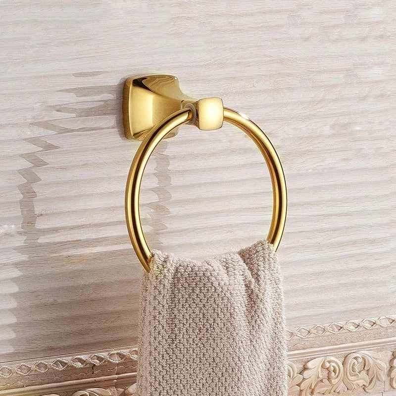 DecorBites™ Gold Bathroom Hardware Set for Towels, Paper, Brushes, and More