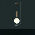 DecorBites™ Glass Planet Pendant Light: Modern LED Nordic Hanging Lamp for Living Bedroom Susp...