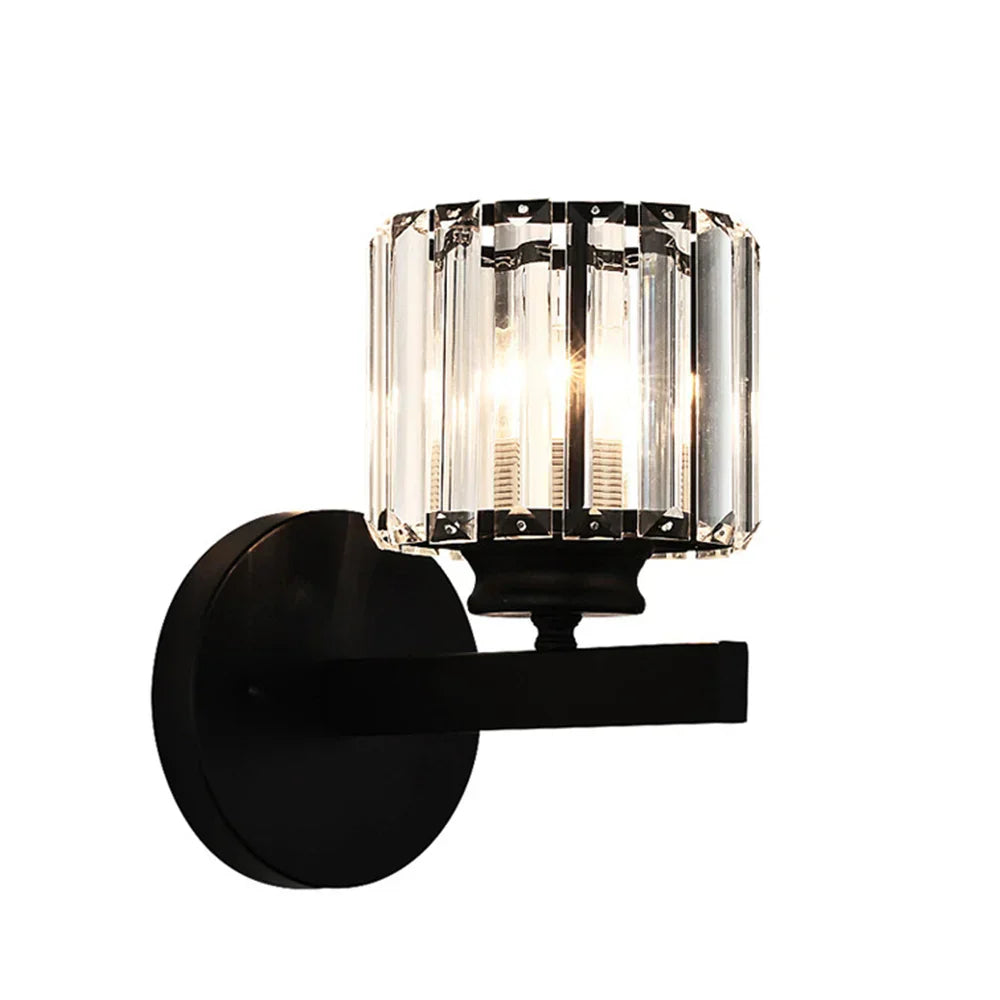 DecorBites™ Crystal Glass Wall Sconce for Bedroom & Living Room Lighting