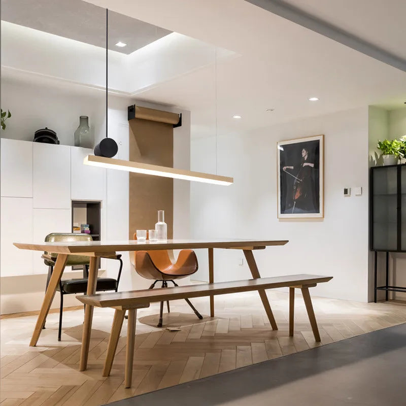 DecorBites™ Linear LED Gold Pendant Light for Island, Restaurant, Bar - Nordic Designer Style