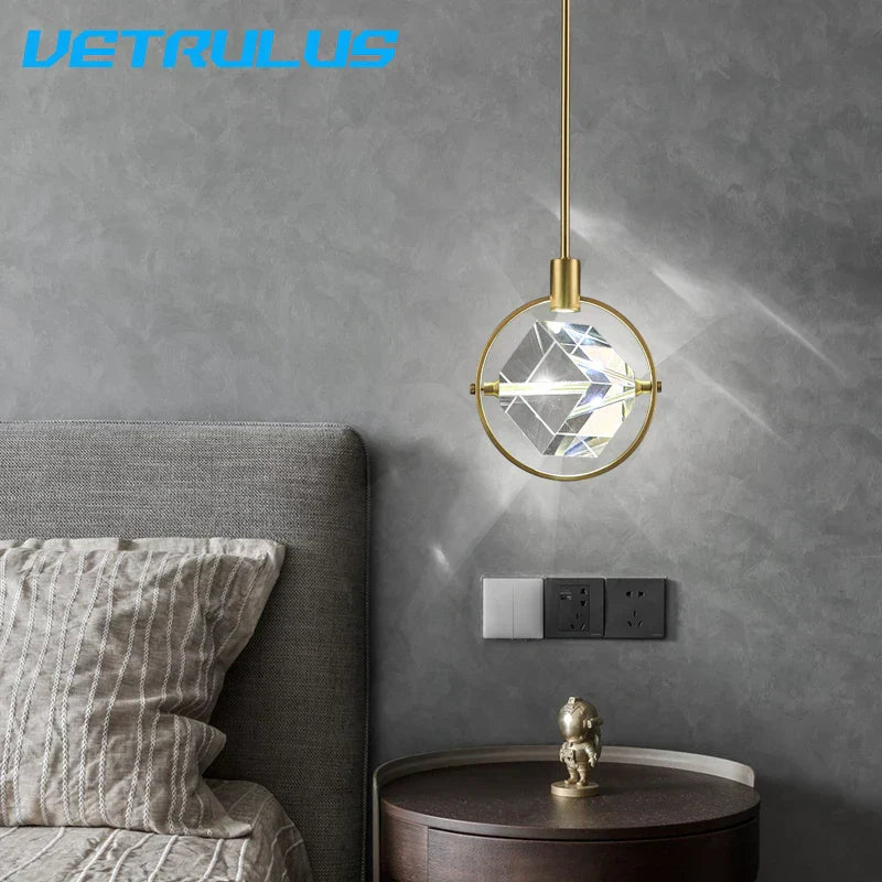 DecorBites™ Crystal LED Ceiling Lamp Chandelier Iron Art Bar Home Decor.