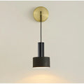 Modern brass wall lamp living room minimalist cylindrical sconce