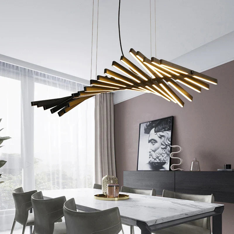 DecorBites™ LED Chandelier: Modern Nordic Loft Hanging Light for Living Room, Restaurant, Bar