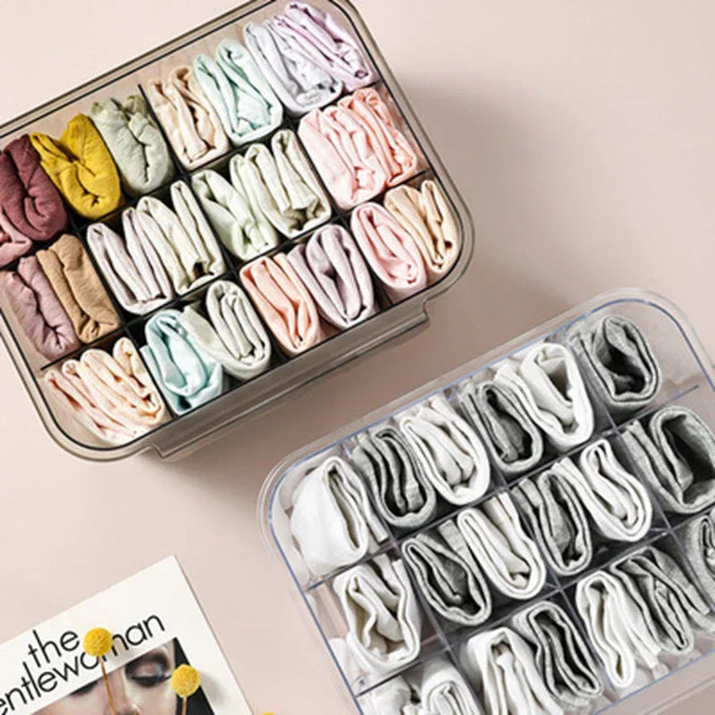DecorBites™ Drawer Closet Organizer for Underwear, Socks, Bras - Household Wardrobe Storage Box
