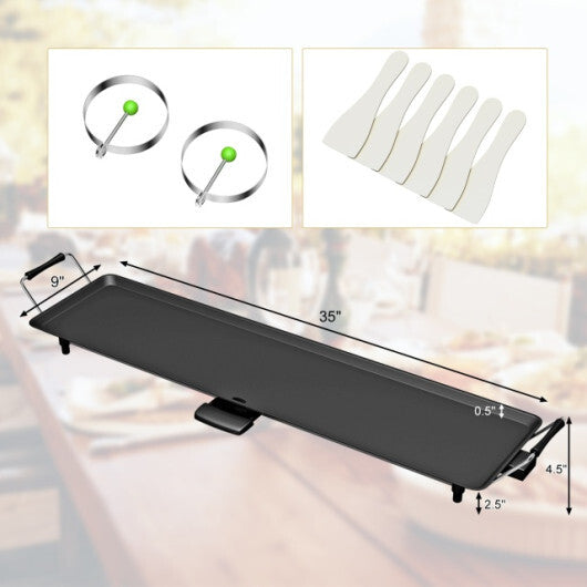 35 Inch Electric Griddle with Healthy Cooking and Easy Maintenance