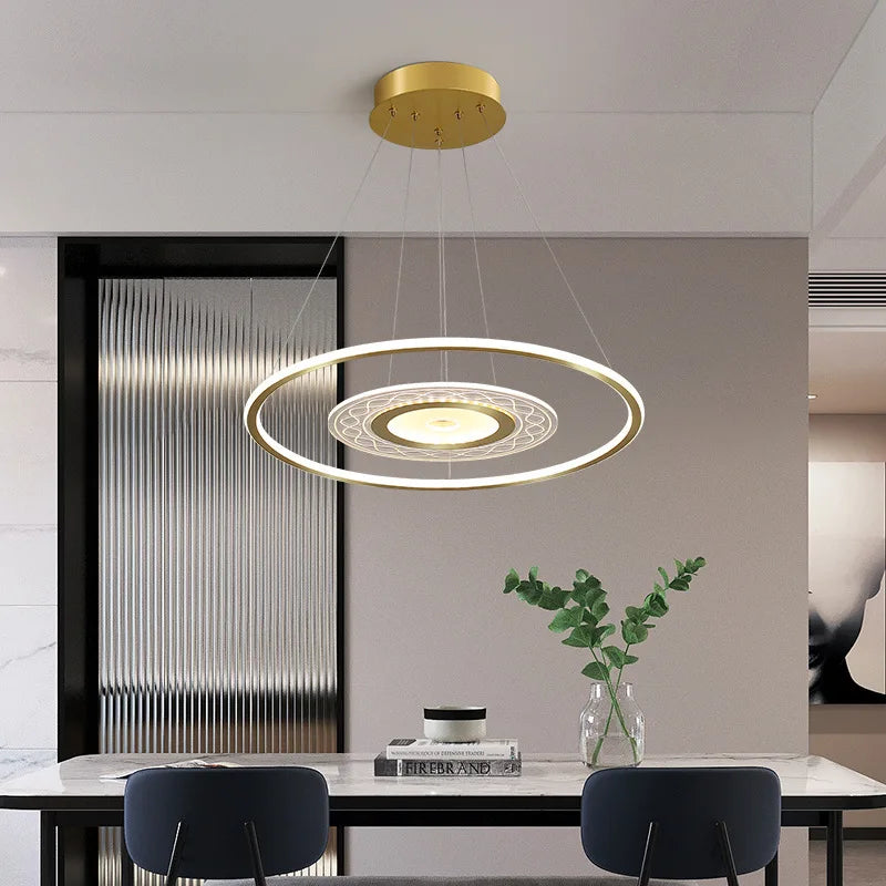 DecorBites™ Acrylic Remote Control Chandelier: Modern Nordic Lighting for Home Decor
