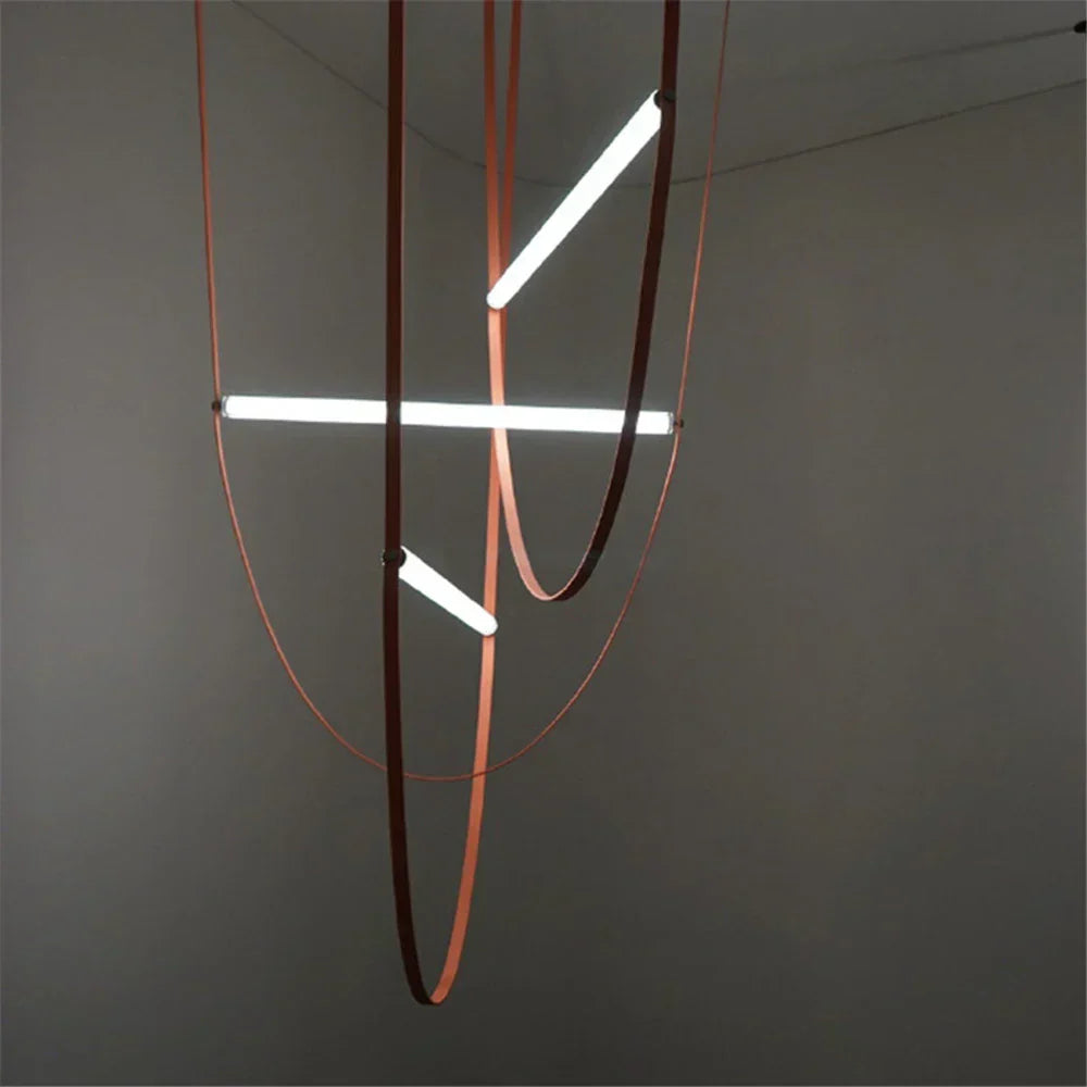 DecorBites™ Leather Rustic Pendant Light | Designer Suspension Lamp for Home, Restaurant, Hotel.