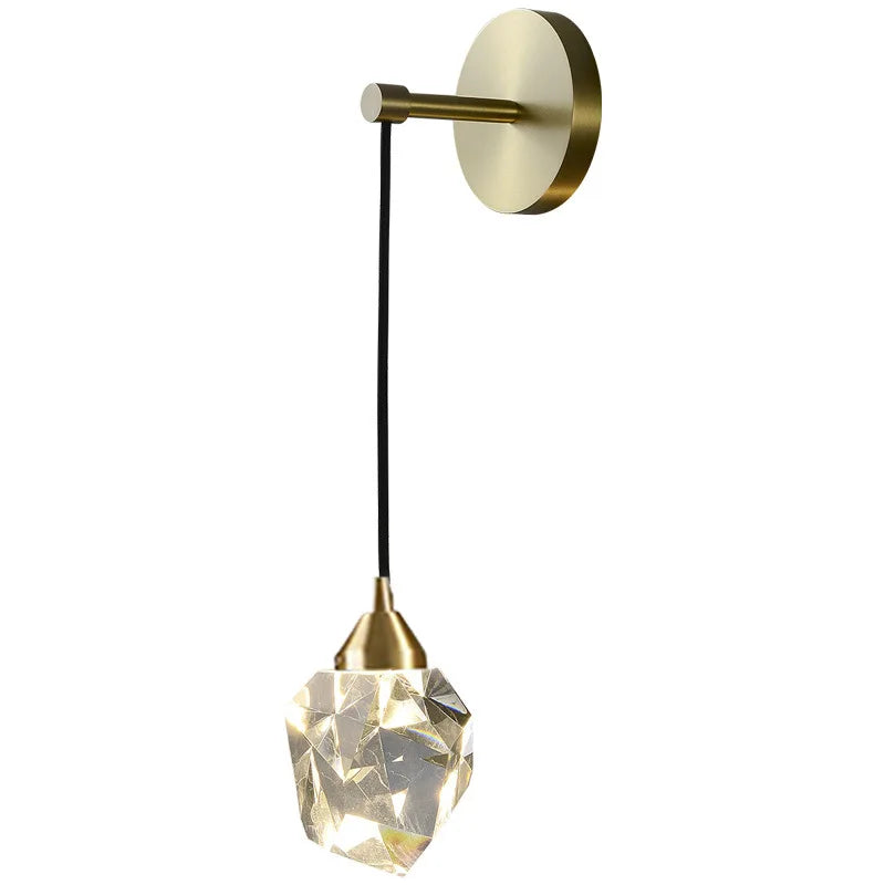 DecorBites™ Crystal Golden Wall Sconce for Modern Indoor Lighting Decor
