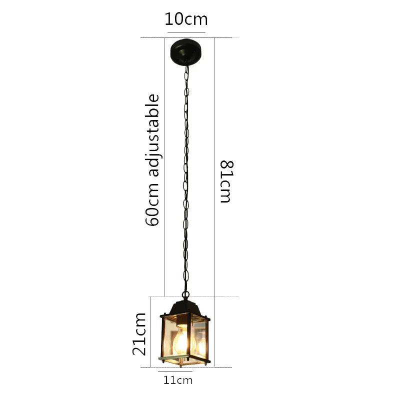 DecorBites™ Garden Pendant Lamp: Waterproof Hanging Lantern for Courtyard and Balcony