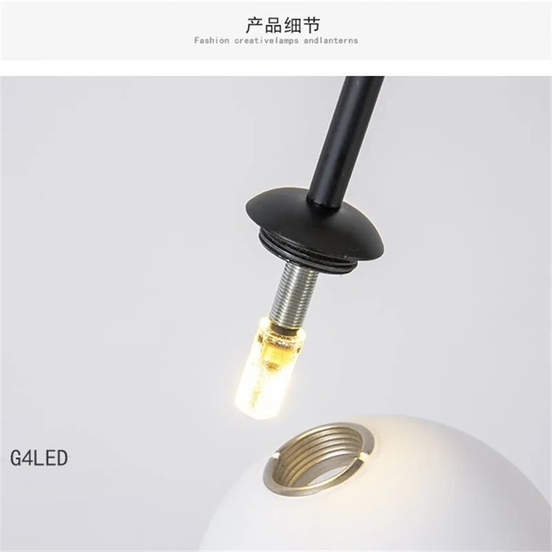 DecorBites™ Iron Balance Chandelier: Scandinavian Post-Modern Living Room Pendant Lamp