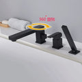 DecorBites™ Brushed Gold 3-Hole Widespread Bath and Shower Faucet with Hand Shower Head