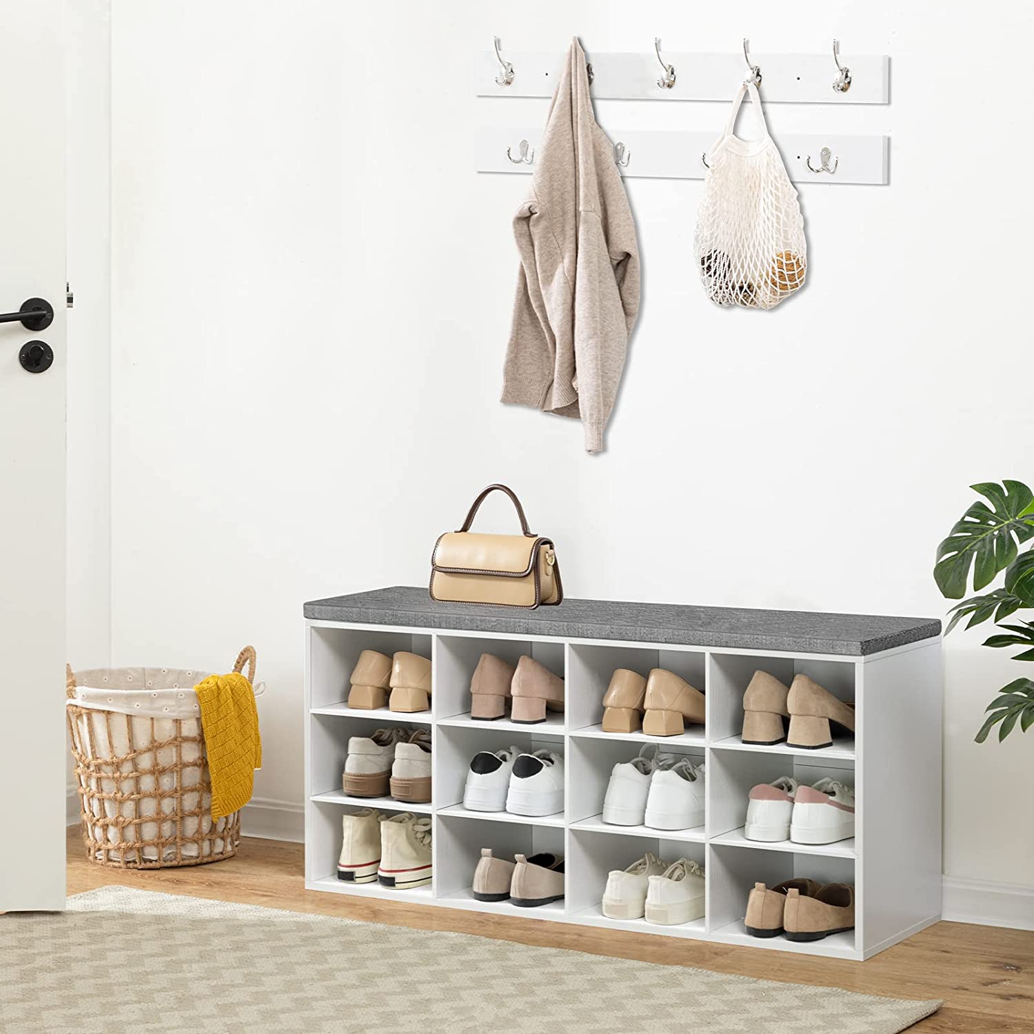 Coat Rack Shoe Bench, Storage Bench, Storage Cabinet