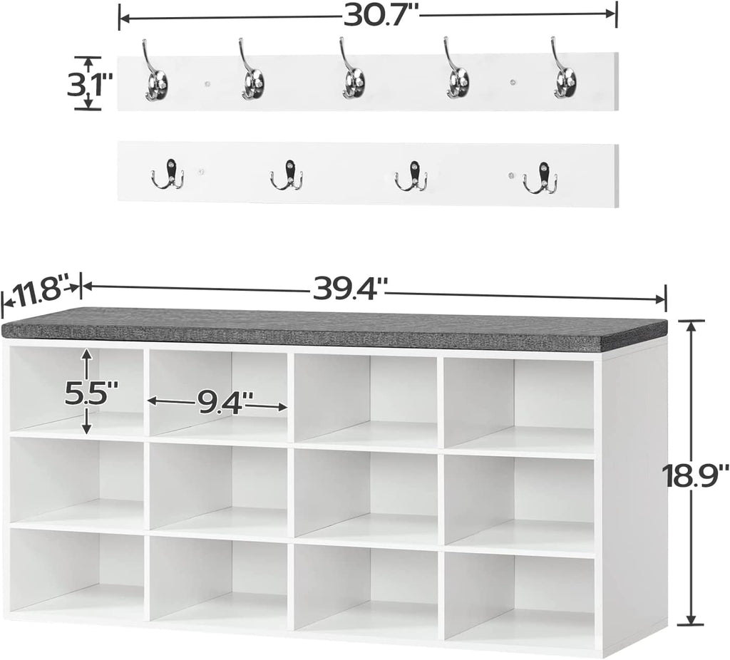 Coat Rack Shoe Bench, Storage Bench, Storage Cabinet