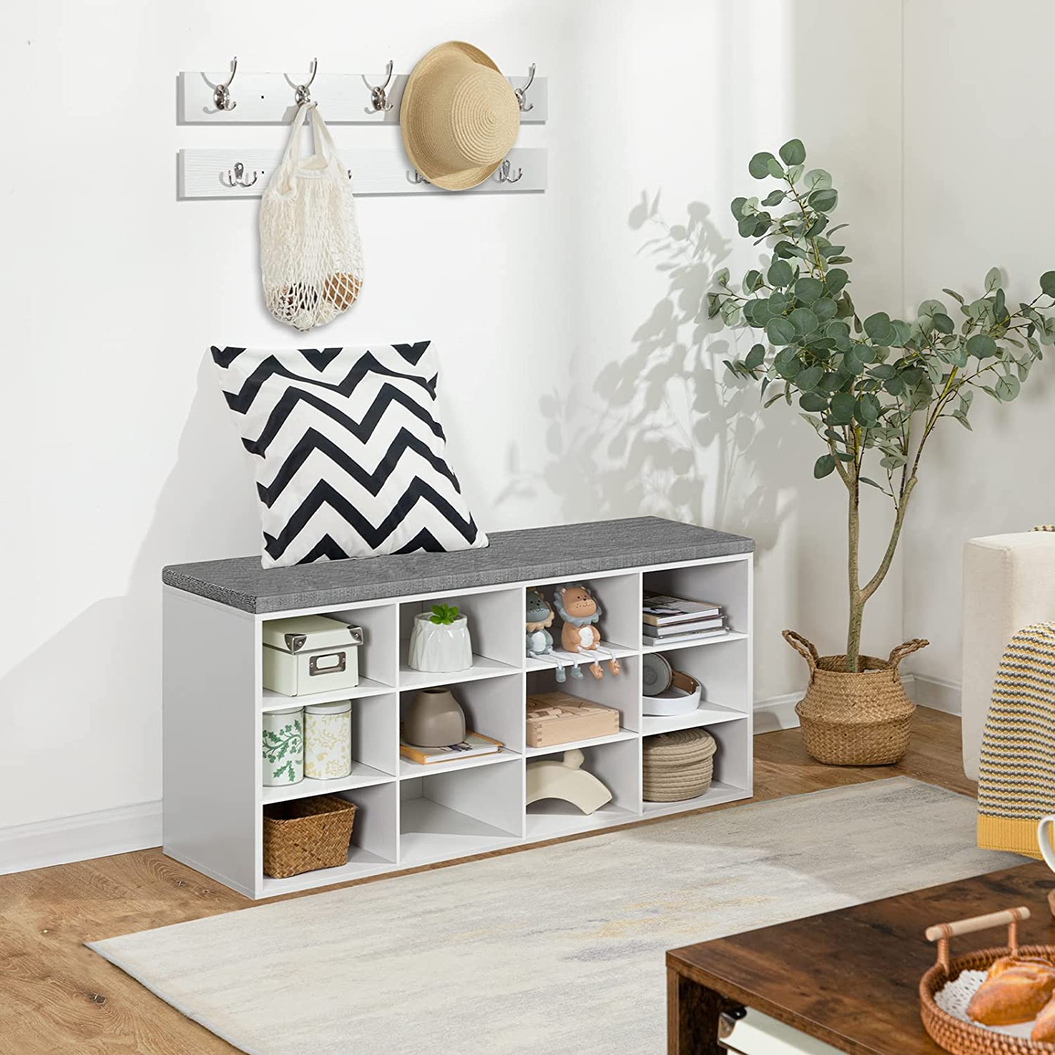 Coat Rack Shoe Bench, Storage Bench, Storage Cabinet