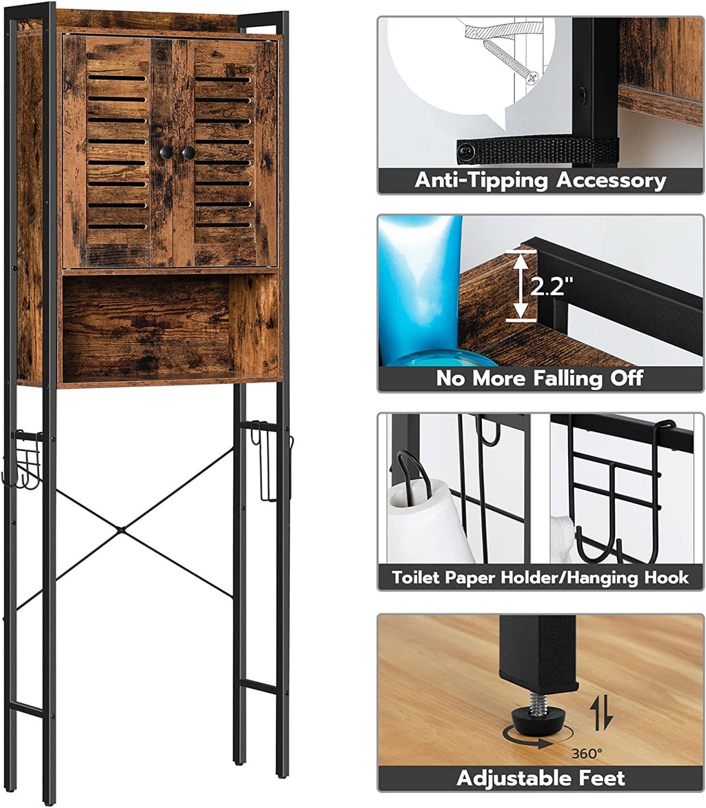 Over The Toilet Storage Cabinet, Mass-Storage Over Toilet Bathroom Organizer, Toilet Rack