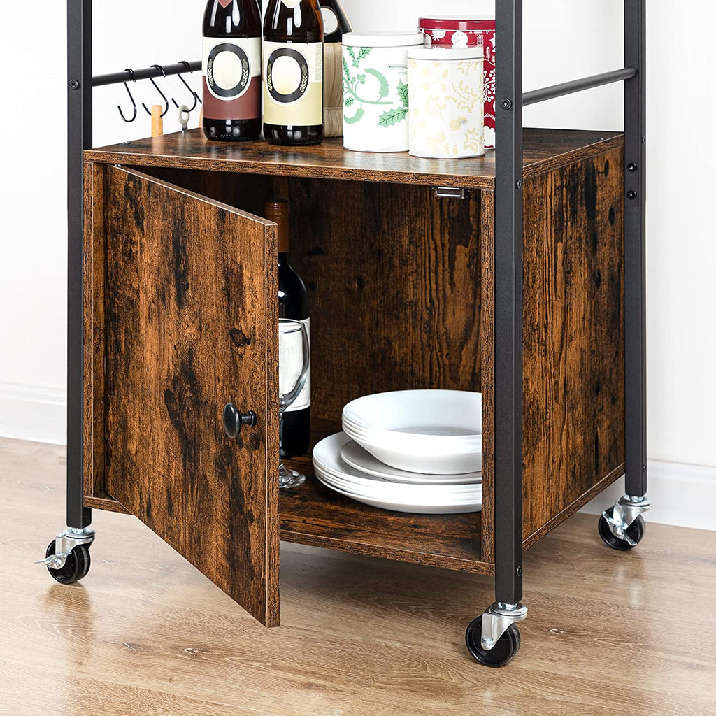 Kitchen Island Cart with Storage Cabinet and Drawer, Storage Cart on Wheels, Kitchen Rolling Cart