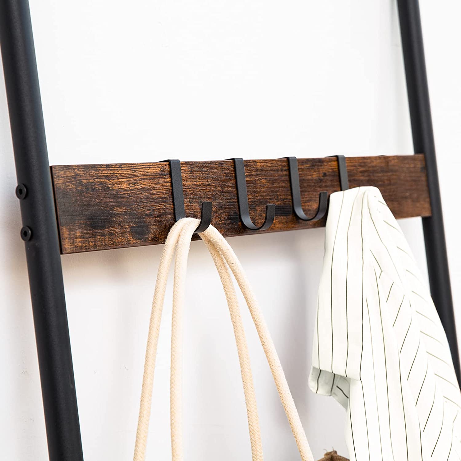 Blanket Ladder, 5-Tier Towel Ladder Shelf, Decorative Ladder, Towel Rack