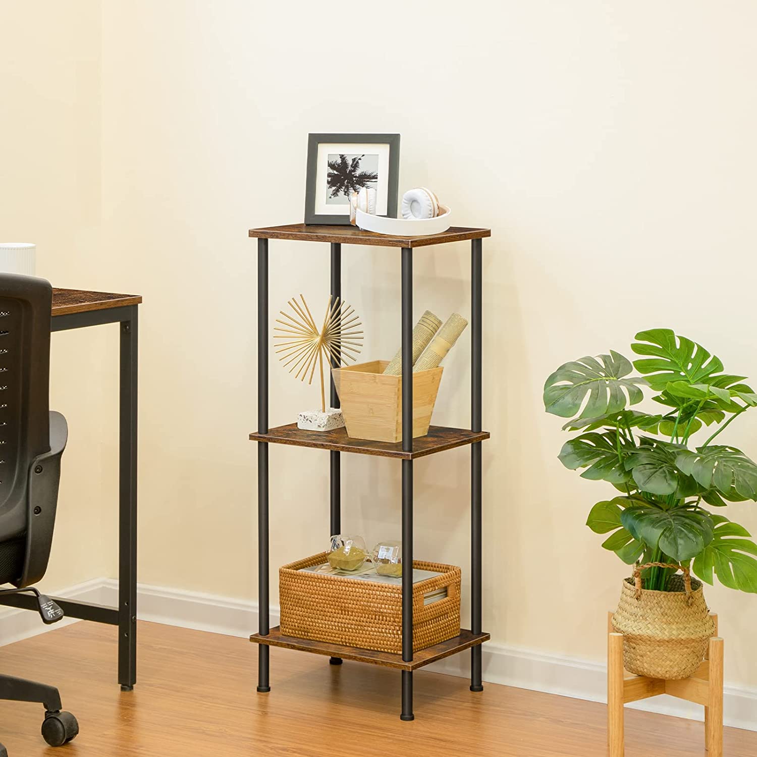 End Tables Set of 2, Nightstand with 2-Layer Storage Shelves, Side Table