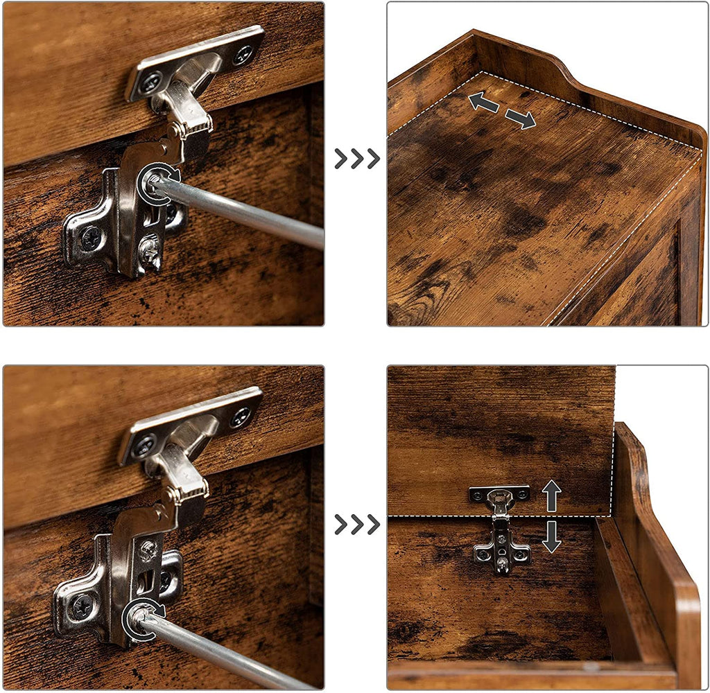 Storage Chest, Storage Bench with Safety Hinge, Retro Storage Organizer
