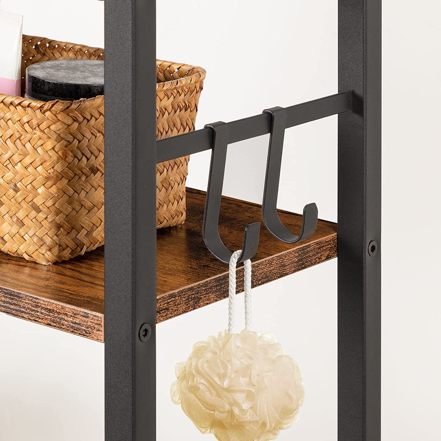 Over The Toilet Storage, 5 Tier Bathroom Organizer with Storage Drawer