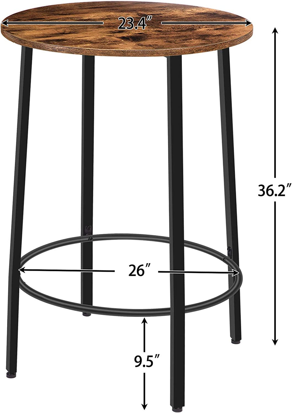 Round Bar Table, High Pub Table, Breakfast Table