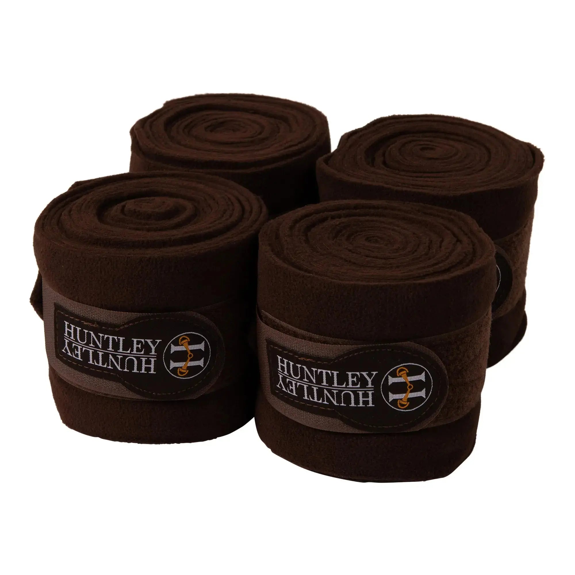Huntley Equestrian Polo Fleece Wraps, Set of 4, Black