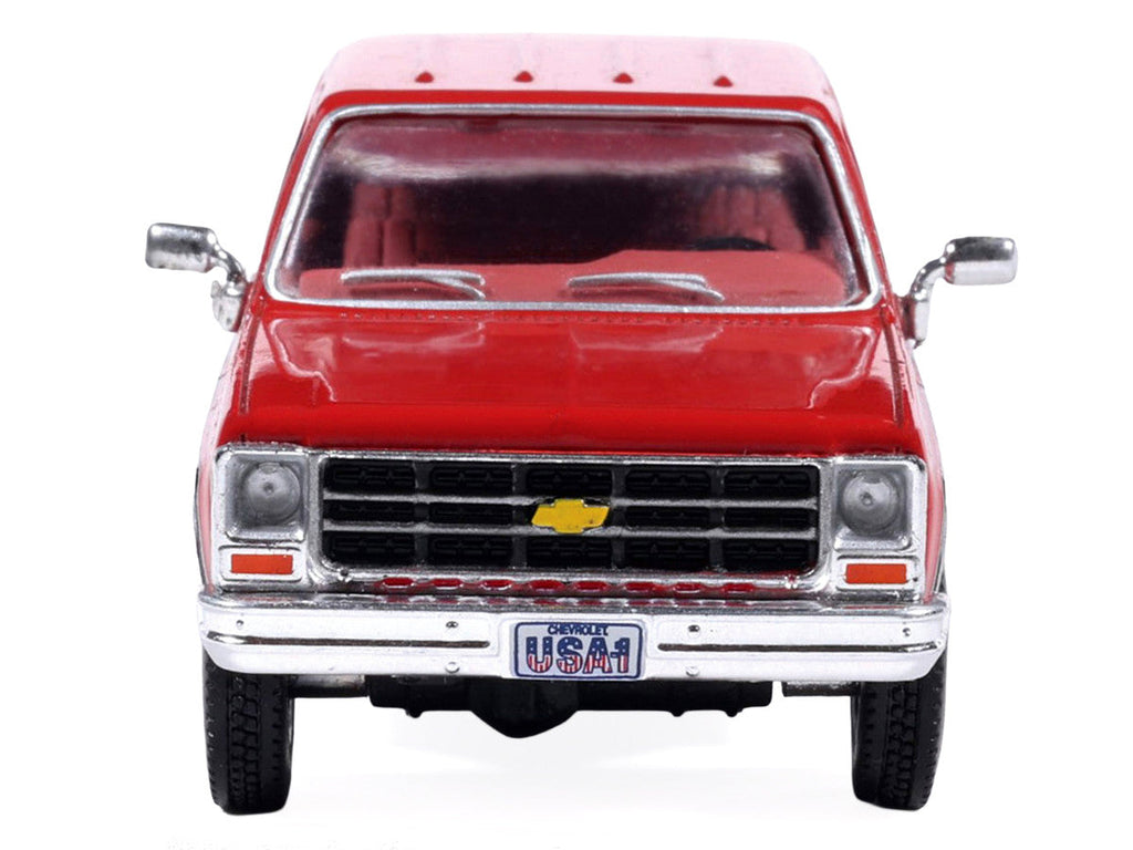 1979 Chevrolet Scottsdale K20 Pickup Truck Carmine Red Two-Tone 1/64 Diecast Model by IXO Models