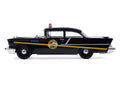 1957 Chevrolet One-Fifty Police Car "Kentucky State Police" Black with Yellow Stripes 1/64 Diecast Model Car by IXO Models
