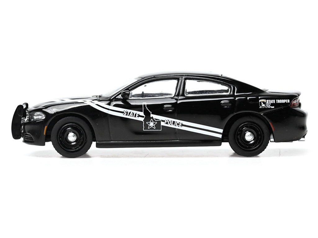 2023 Dodge Charger Pursuit "Idaho State Police" Black with White Stripes 1/64 Diecast Model by IXO Models