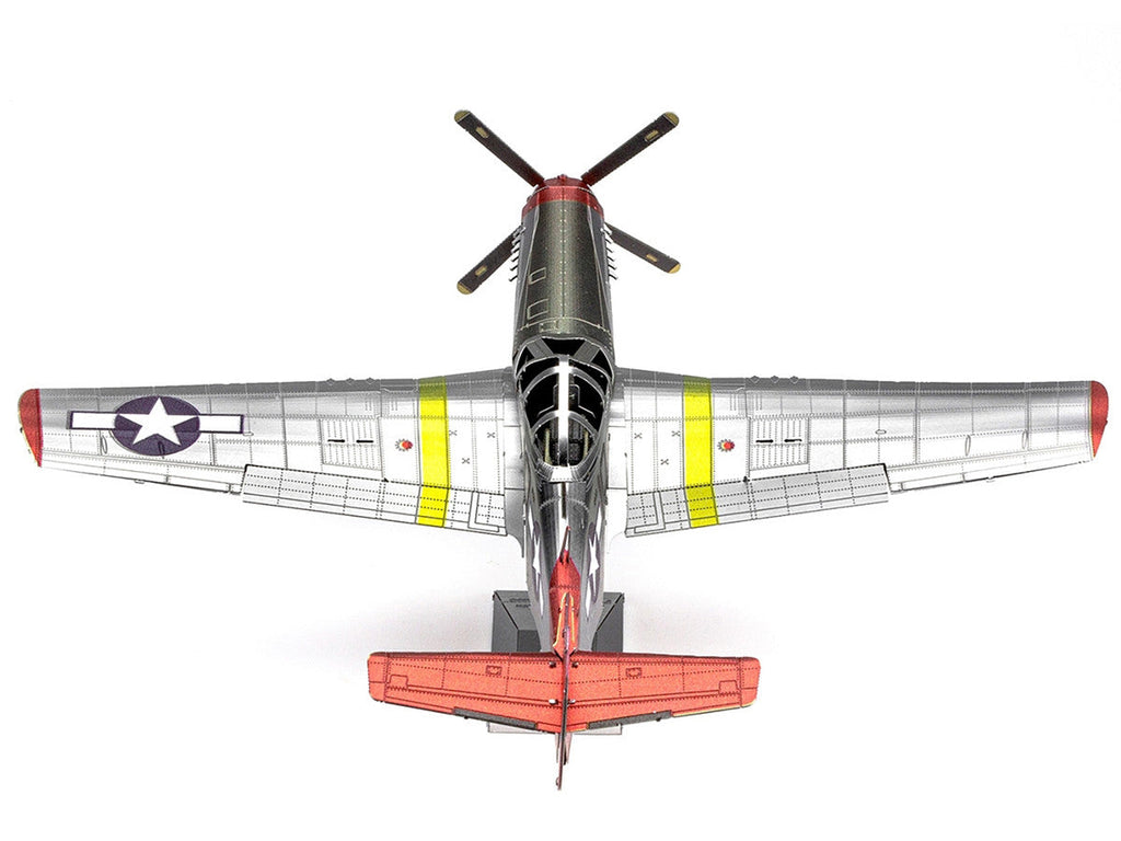 Model Kit North American P-51D Mustang Fighter Aircraft "Tuskegee Airmen Duchess Arlene 100th Fighter Squadron" United States Army Air Forces (Challenging Difficulty) Steel Model by Metal Earth