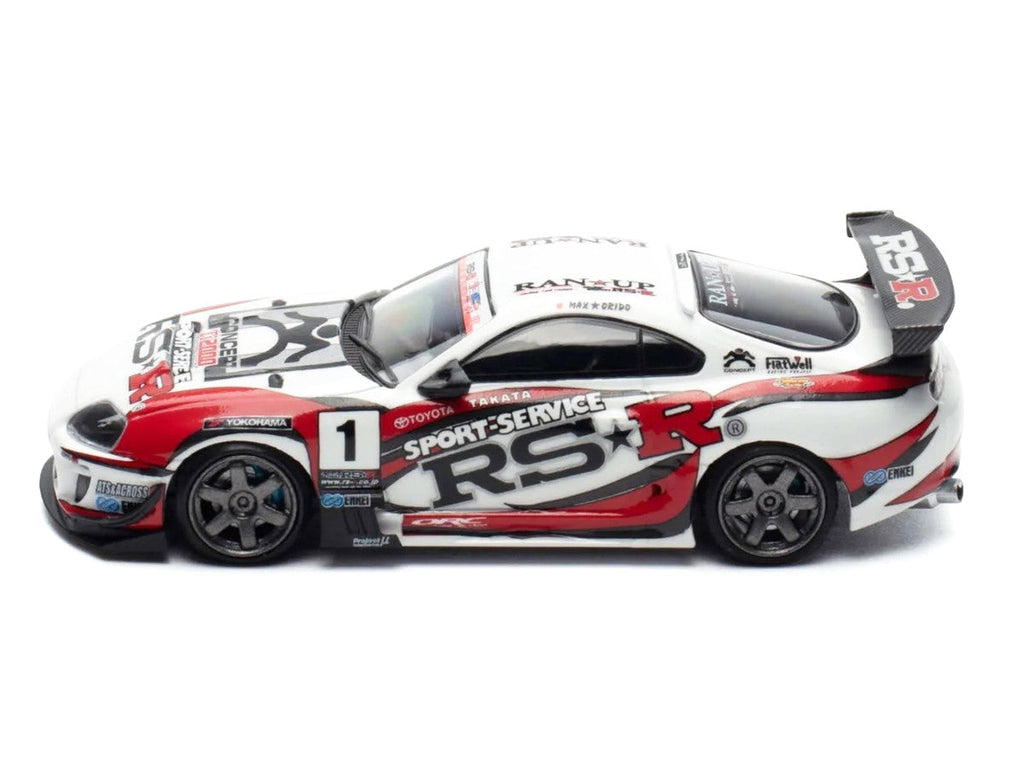 Toyota Supra (JZA80) RZ RHD (Right Hand Drive) #1 "Sport Service RSR" White with Graphics "Malaysia Exclusive" 1/64 Diecast Model Car by Ignition Model