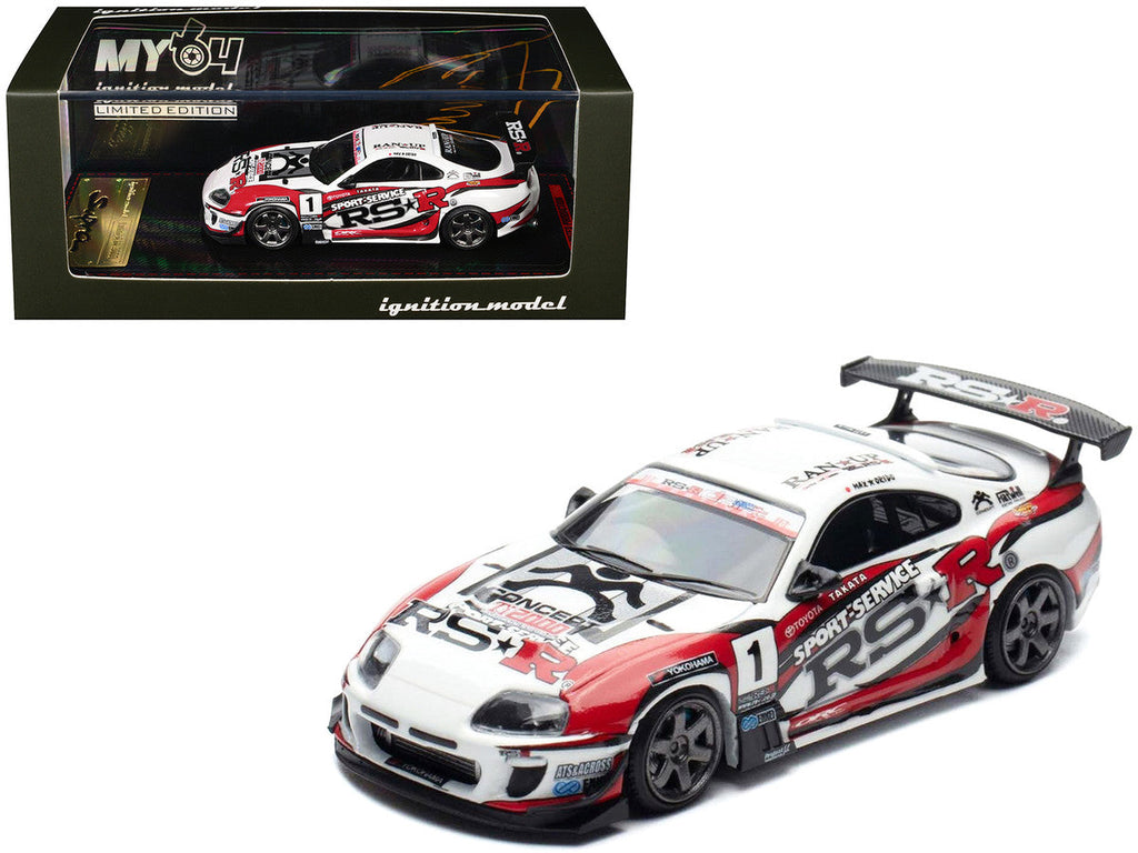 Toyota Supra (JZA80) RZ RHD (Right Hand Drive) #1 "Sport Service RSR" White with Graphics "Malaysia Exclusive" 1/64 Diecast Model Car by Ignition Model