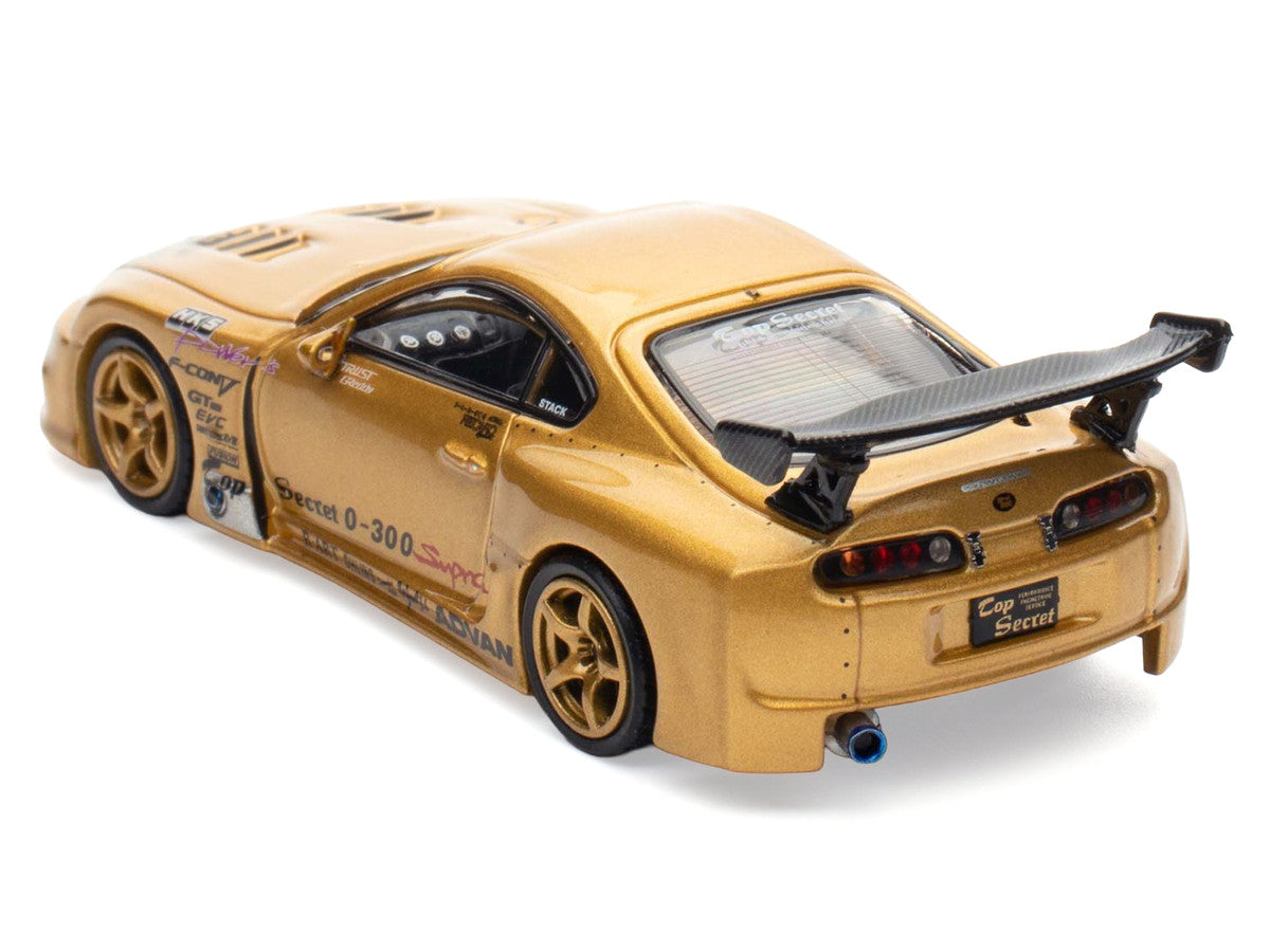 Toyota Supra (A80) "Top Secret" GT300 RHD (Right Hand Drive) Gold Metallic "Tokyo Auto Salon 2025 Event Exclusive" 1/64 Diecast Model Car by Inno Models