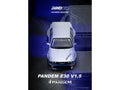 Pandem E30 M3 Silver Metallic and Dark Blue 1/64 Diecast Model Car by Inno Models