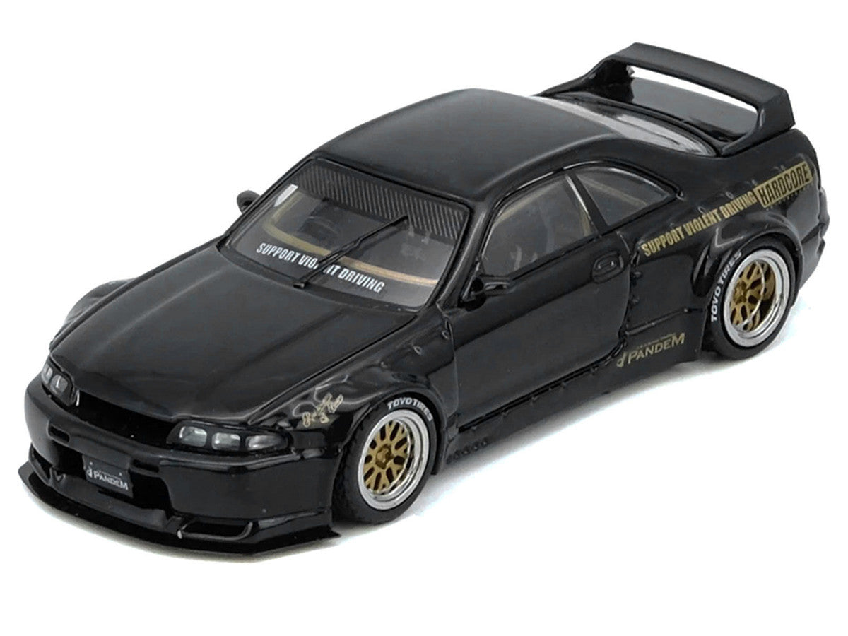 Nissan Skyline GT-R (BCNR33) RHD (Right Hand Drive) "Pandem - Rocket Bunny" Black 1/64 Diecast Model Car by Inno Models