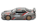 Nissan Skyline GT-R (R34) Z-Tune RHD (Right Hand Drive) Gray Metallic with Graphics "Indonesia Diecast Expo 2024 Exclusive Edition" 1/64 Diecast Model Car by Inno Models