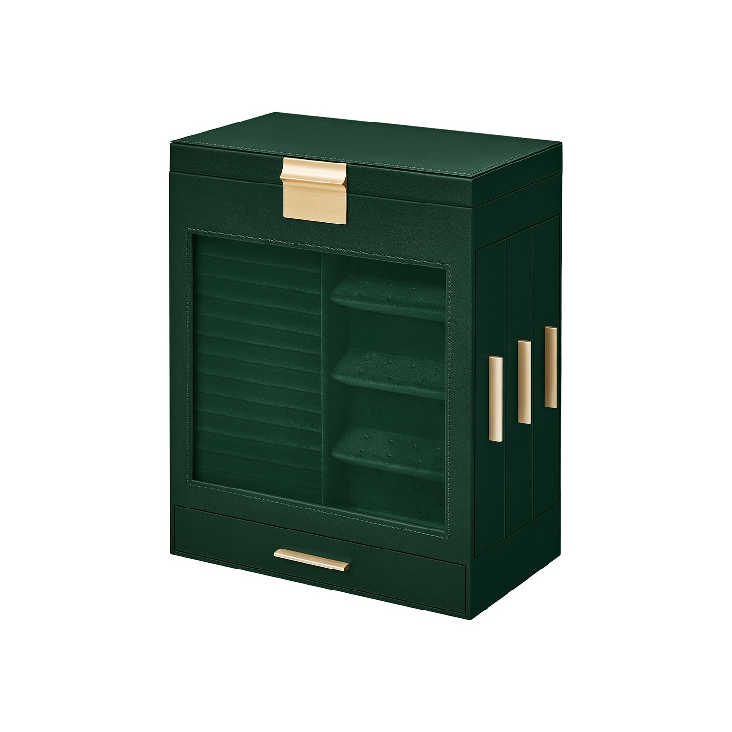 5-Layer Jewelry Organizer with 3 Side Drawers