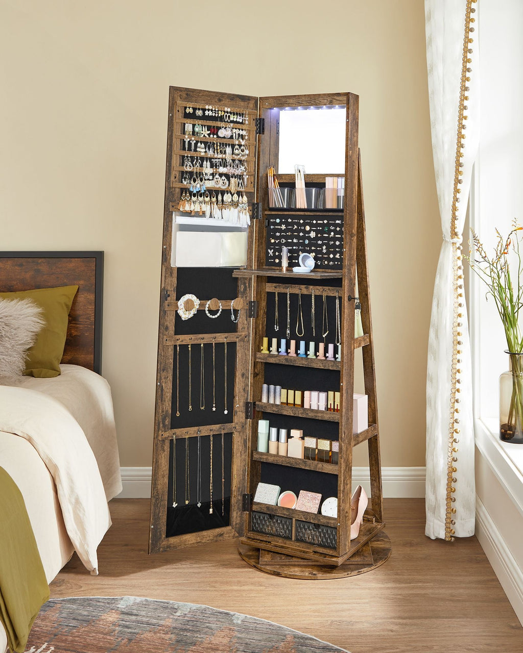 61-Inch Jewelry Cabinet with Lights